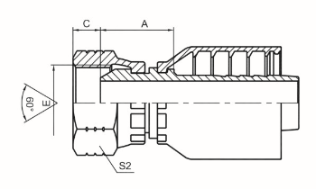 美制NPSM內(nèi)螺紋60°外錐面 SAE J514